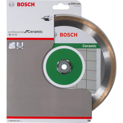 Круг алмазный по керамике BOSCH Standard for Ceramic 200х25.4х1.6 мм 2608602537