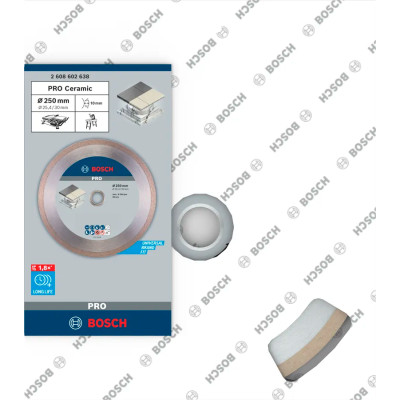 Круг алмазный по керамике BOSCH PRO Ceramic 250х30х2.4 мм 2608602638
