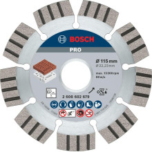 Круг алмазний по цеглі BOSCH PRO Abrasive 115х22.23х2.2 мм 2608602679