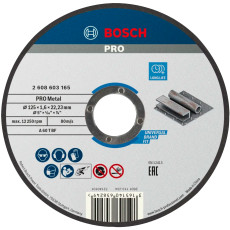 Круг відрізний по металу BOSCH PRO Metal 125х22.23х1.6 мм 2608603165