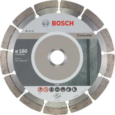 Круги алмазні по бетону 10 шт BOSCH Standard for Concrete 180х22.23х2 мм 2608603242