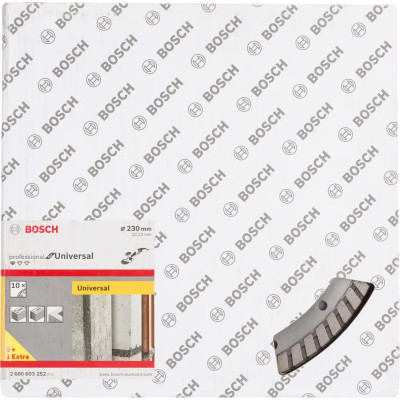 Круги алмазні універсальні 10 шт BOSCH Standard for Universal Turbo 230х22.23х2.5 мм 2608603252