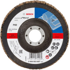 Круг пелюстковий по металу BOSCH Standard for Metal X431 125х22.23 мм P60 2608603657