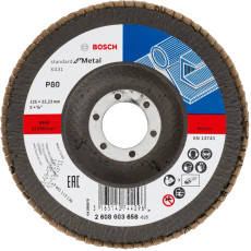 Круг пелюстковий по металу BOSCH Standard for Metal X431 125х22.23 мм P80 2608603658
