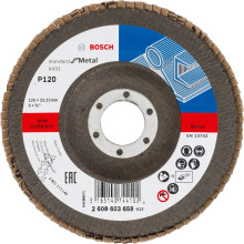 Круг пелюстковий по металу BOSCH Standard for Metal X431 125х22.23 мм P120 2608603659