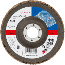 Круг пелюстковий по металу BOSCH Standard for Metal X431 125х22.23 мм P120 2608603659