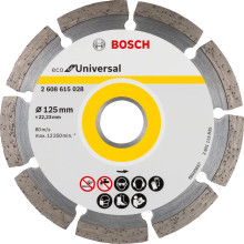 Круги алмазные универсальные 10 шт BOSCH Eco for Universal 125х22.23х2 мм 2608615041