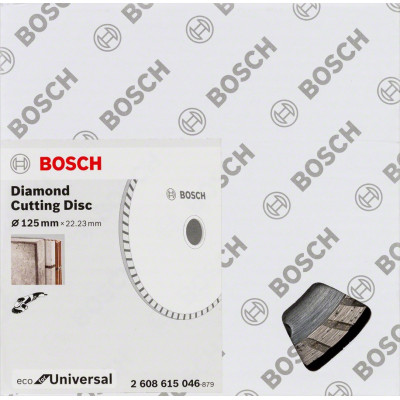 Круги алмазні універсальні 10 шт BOSCH Eco for Universal Turbo 125х22.23х2.4 2608615046