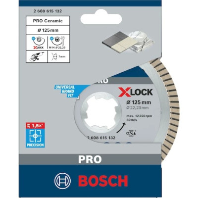 Круг алмазный по керамике BOSCH PRO Ceramic 125х22.23 мм 2608615132