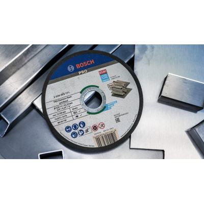Круги відрізні по нержавіючій сталі 100 шт BOSCH PRO Stainless Steel and Metal 125х22.23х1 мм 2608626113