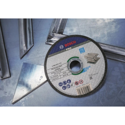 Круги відрізні по нержавіючій сталі 100 шт BOSCH PRO Stainless Steel and Metal 125х22.23х1.6 мм 2608626114