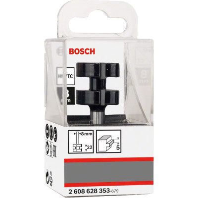 Фреза шпунторізальна BOSCH Standard for Wood 25х5х8 мм 2608628353
