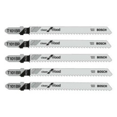 Полотна по дереву для лобзика 5 шт BOSCH HCS Clean for Wood 100х2.5 мм T 101 BR 2608630014