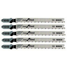 Полотна по дереву для лобзика 5 шт BOSCH HCS Clean for Wood 100х2.7 мм T 101 B 2608630030