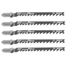 Полотна по дереву для лобзика 5 шт BOSCH HCS Speed for Wood 100х4-5.2 мм T 244 D 2608630058