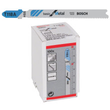Полотна по металу для лобзика 100 шт BOSCH HSS Basic for Metal 92х1.1-1.5 мм T 118 A 2608631964