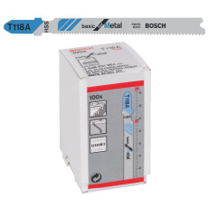 Полотна по металу для лобзика 100 шт BOSCH HSS Basic for Metal 92х1.1-1.5 мм T 118 A 2608631964