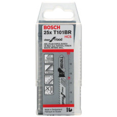 Полотна по дереву для лобзика 25 шт BOSCH HCS Clean for Wood 100х2.5 мм T 101 BR 2608633623