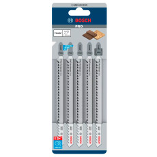 Полотна по дереву для лобзика 5 шт BOSCH BIM PRO Hardwood Fast 152х4 мм T 344 DF 2608634243