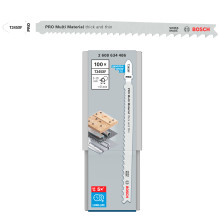 Полотна універсальні для лобзика 100 шт BOSCH BIM PRO Multi Material thick and thin 132х2.4-5 мм T 345 XF 2608634486