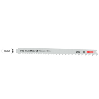 Полотна універсальні для лобзика 100 шт BOSCH BIM PRO Multi Material thick and thin 132х2.4-5 мм T 345 XF 2608634486
