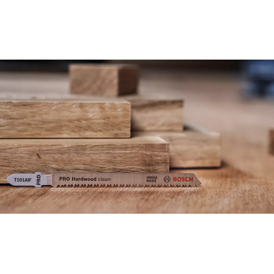 Полотна по дереву для лобзика 5 шт BOSCH BIM PRO Hardwood clean 100х1.7 мм T 101 AIF 2608634897
