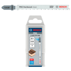 Полотна по металу для лобзика 25 шт BOSCH PRO Hardwood clean 100х2.7 мм T 101 BF 2608634988