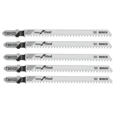Полотна по дереву для лобзика 5 шт BOSCH HCS Clean for Wood 117х3 мм T 301 CD 2608637590