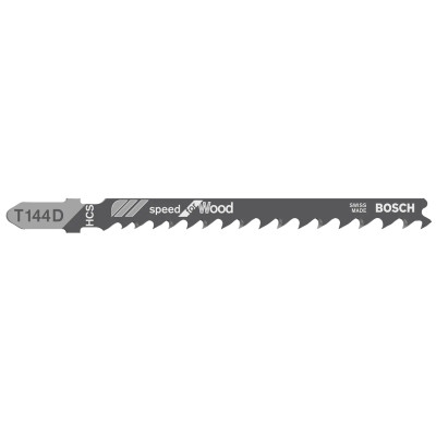 Полотна по дереву для лобзика 100 шт BOSCH HCS Speed for Wood 100х4-5.2 мм T 144 D 2608637880