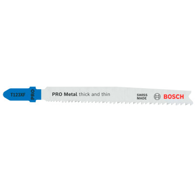 Полотна по металу для лобзика 25 шт BOSCH HSS PRO Metal thick and thin 100х1.2-2.6 мм T 123 XF 2608638474
