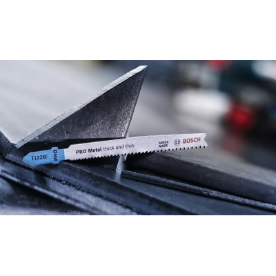 Полотна по металу для лобзика 25 шт BOSCH HSS PRO Metal thick and thin 100х1.2-2.6 мм T 123 XF 2608638474