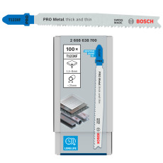 Полотна по металу для лобзика 100 шт BOSCH HSS PRO Metal thick and thin 100х1.2-2.6 мм T 123 XF 2608638700