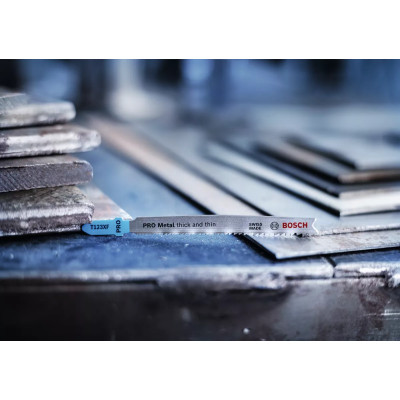 Полотна по металлу для лобзика 100 шт BOSCH HSS PRO Metal thick and thin 100х1.2-2.6 мм T 123 XF 2608638700