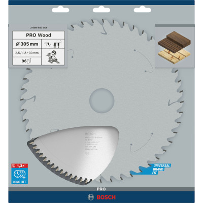 Диск пильний по дереву BOSCH PRO Wood 305х30х96 2608640442