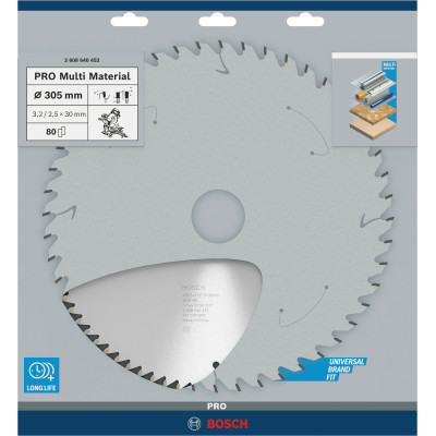 Диск пильный универсальный BOSCH PRO Multi Material 305х30х80 2608640452