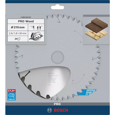 Диск пильний по дереву BOSCH PRO Wood 190х30х24 2608640621