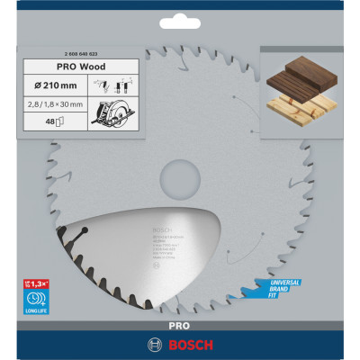 Диск пильный по дереву BOSCH PRO Wood 190х30х48 2608640623