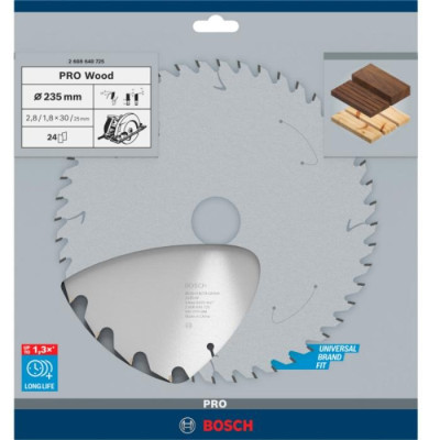 Диск пильний по дереву BOSCH PRO Wood 235х30х24 2608640725