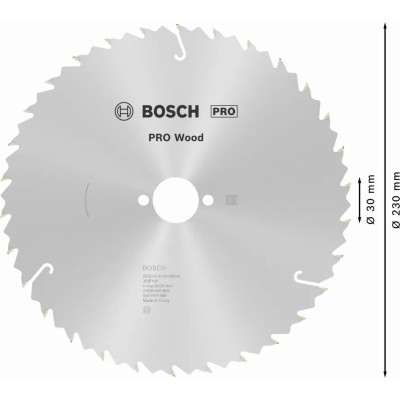 Диск пильний по дереву BOSCH PRO Wood 230х30х30 2608640805