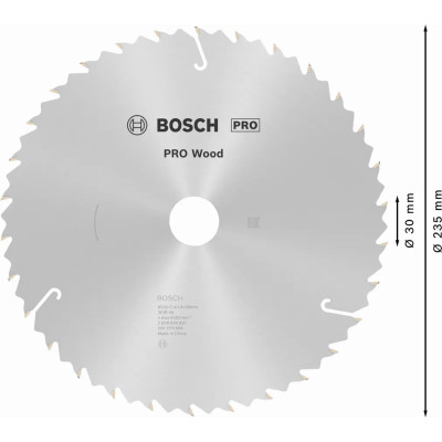 Диск пильний по дереву BOSCH PRO Wood 235х30х30 2608640807