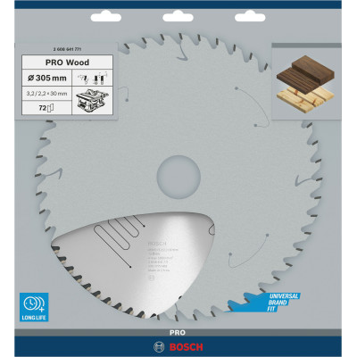 Диск пильный по дереву BOSCH PRO Wood 305х30х72 2608641771