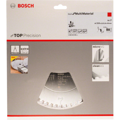 Диск пильний універсальний BOSCH Best for Multi Material 210х30х54 2608642096