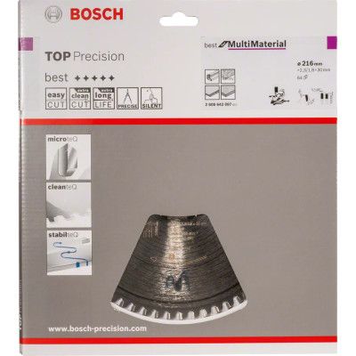 Диск пильний універсальний BOSCH Best for Multi Material 216х30х64 2608642097