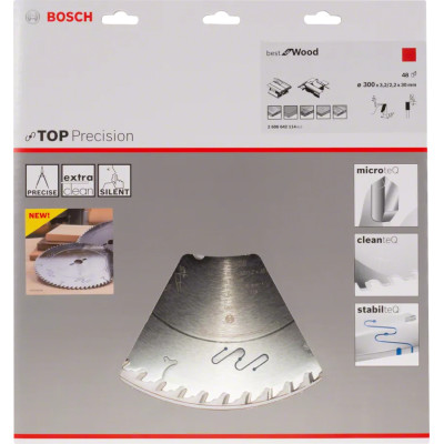 Диск пильний по дереву BOSCH Best for Wood 300х30х48 2608642114