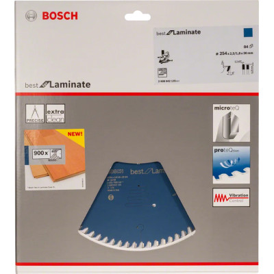 Диск пильний по ламінату BOSCH Best for Laminate 254х30х84 2608642135