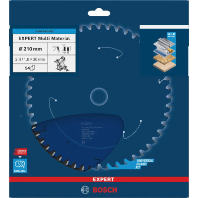 Диск пильний універсальний BOSCH EXPERT Multi Material 210х30х54 2608642492
