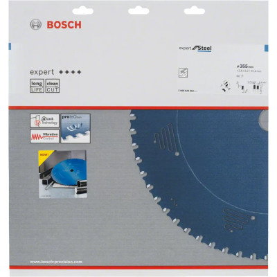 Диск пильний по сталі BOSCH Expert for Steel 355х25.4х80 2608643063