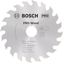 Диск пильний по дереву BOSCH PRO Wood 85х15х20 2608643071