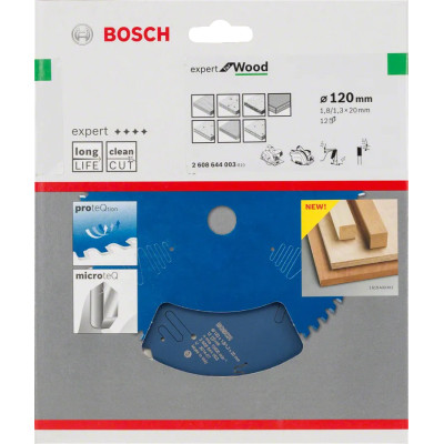 Диск пильний по дереву BOSCH Expert for Wood 120х20х12 2608644003