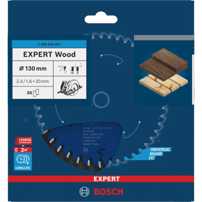 Диск пильный по дереву BOSCH EXPERT Wood 130х20х36 2608644007